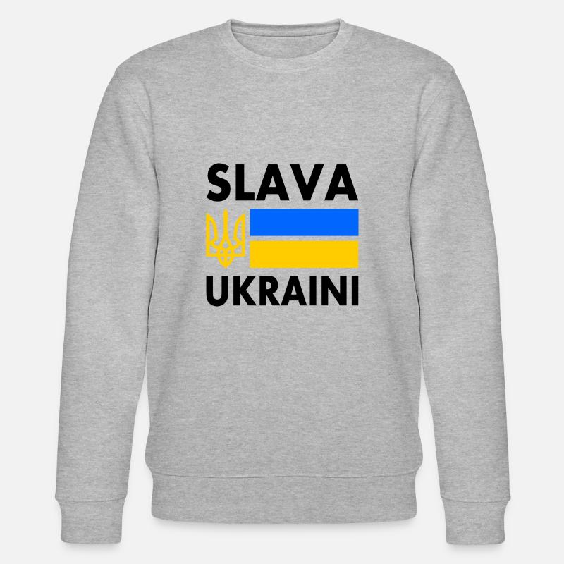 Slava ukraini - Stanley/Stella Unisex Bio-Sweatshirt CHANGER  - Grau meliert