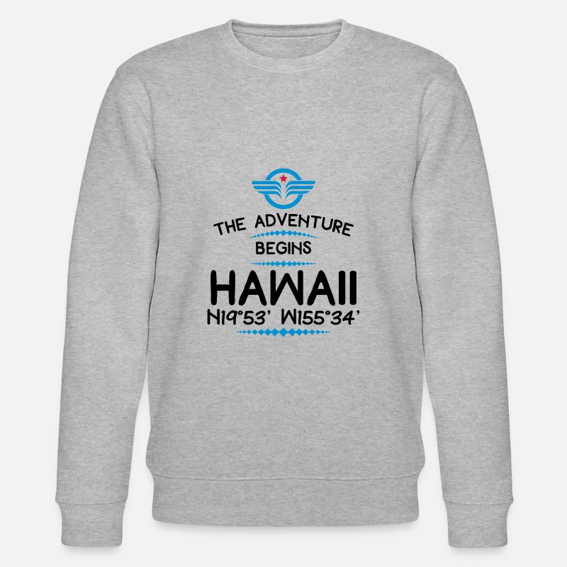 Hawaii - Stanley/Stella Unisex Bio-Sweatshirt CHANGER  - Grau meliert