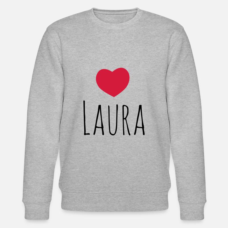 Herz Laura Geschenk - Stanley/Stella Unisex Bio-Sweatshirt CHANGER  - Grau meliert