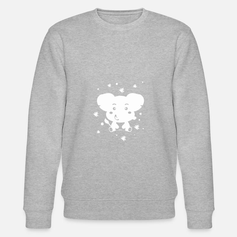 kleiner Elefant - Zootiere - Tierfreund - Stanley/Stella Unisex Bio-Sweatshirt CHANGER - Grau meliert
