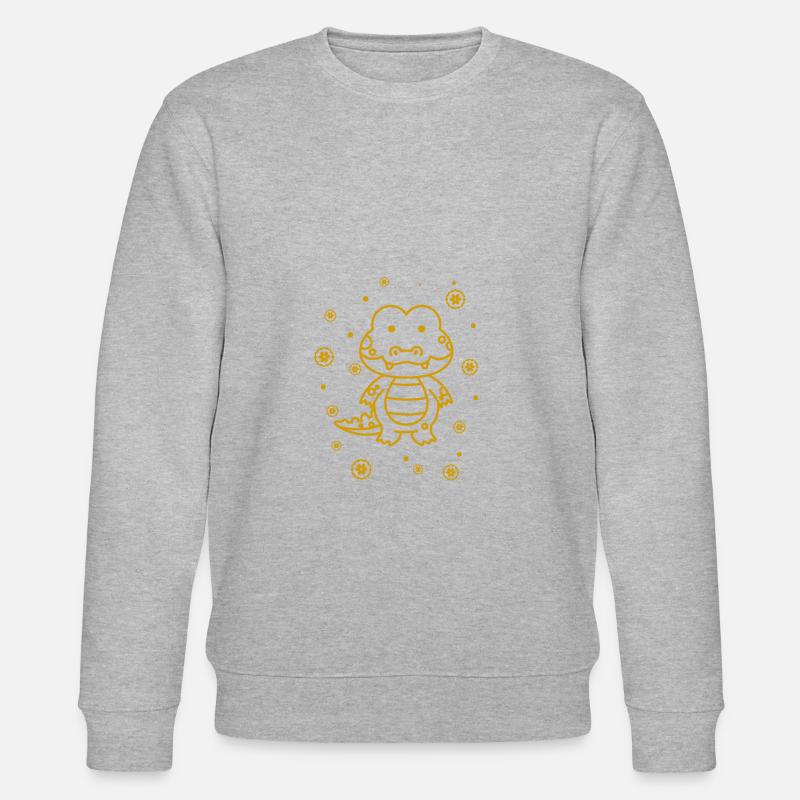Drôle de petit crocodile - Sweat bio CHANGER Stanley/Stella Unisexe - gris chiné