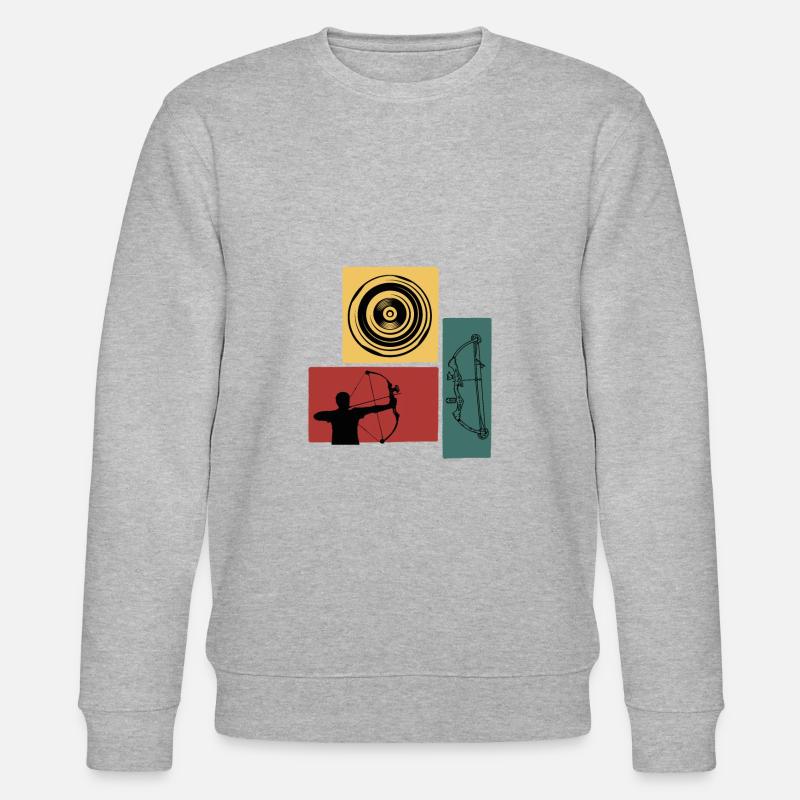 Cible pour archers avec arc - Sweat bio CHANGER Stanley/Stella Unisexe - gris chiné