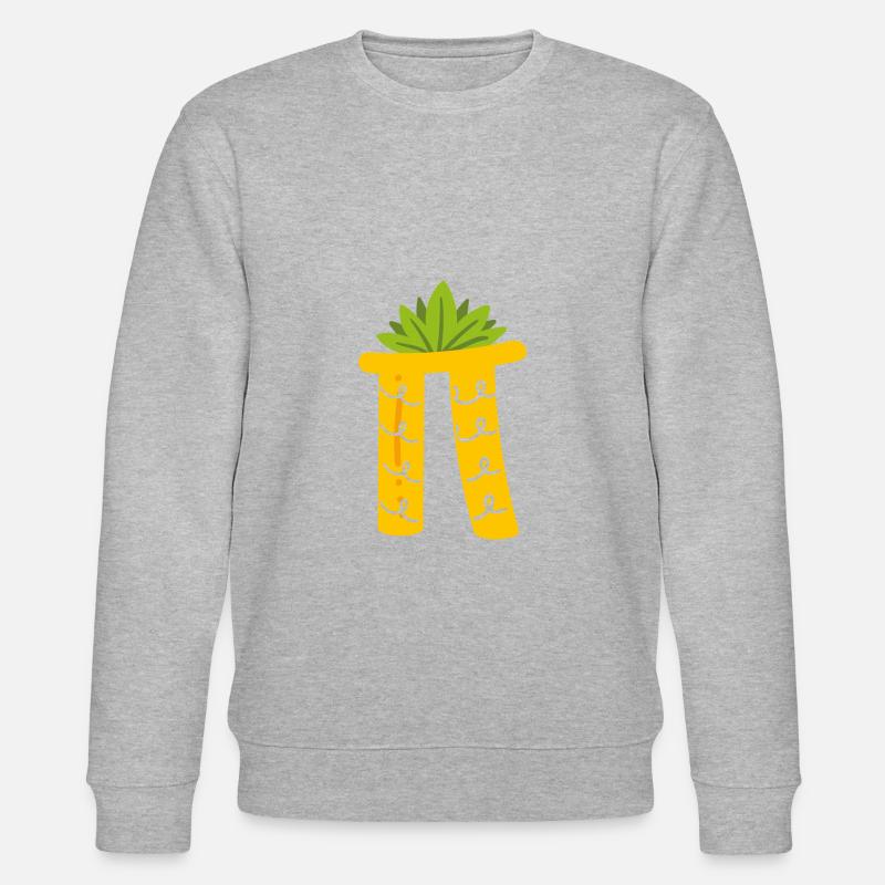 Pi comme ananas en blanc - Sweat bio CHANGER Stanley/Stella Unisexe - gris chiné