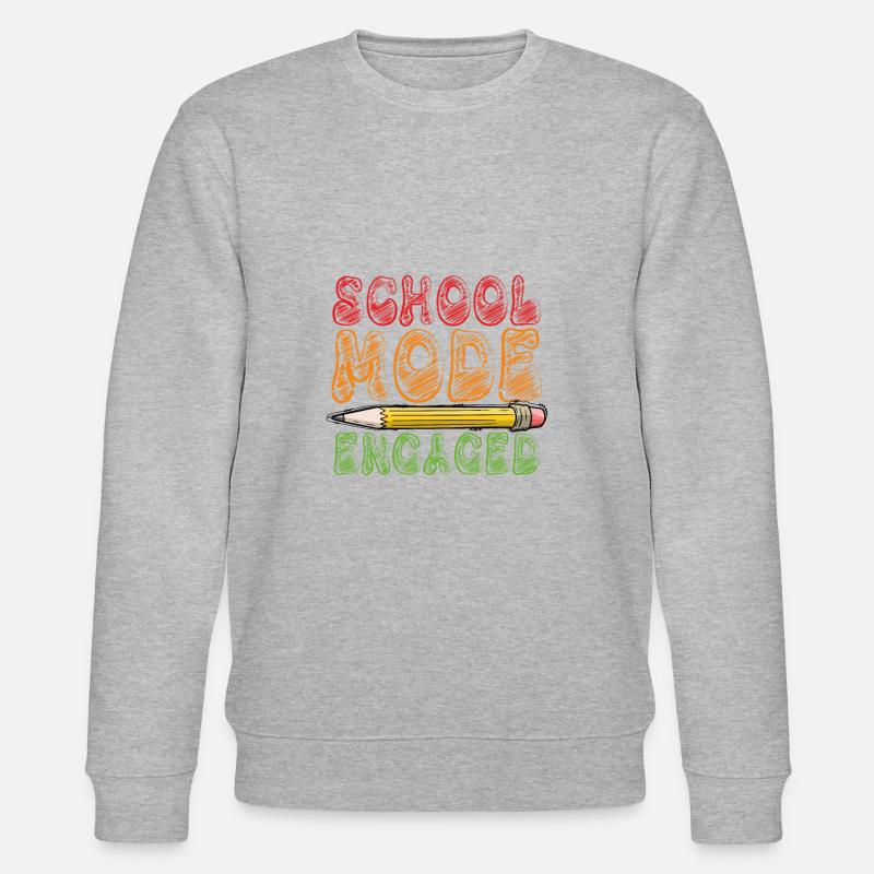 Schulmodus Aktiviert Weiß - Stanley/Stella Unisex Bio-Sweatshirt CHANGER  - Grau meliert