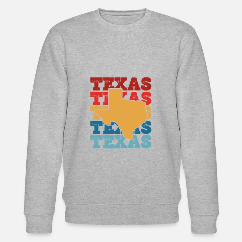 Texas Bunt Retro Weiß - Stanley/Stella Unisex Bio-Sweatshirt CHANGER  - Grau meliert