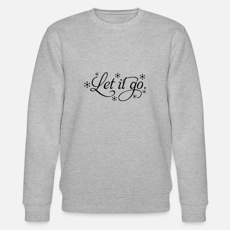 Let it go mit Schneeflocken - Stanley/Stella Unisex Bio-Sweatshirt CHANGER  - Grau meliert