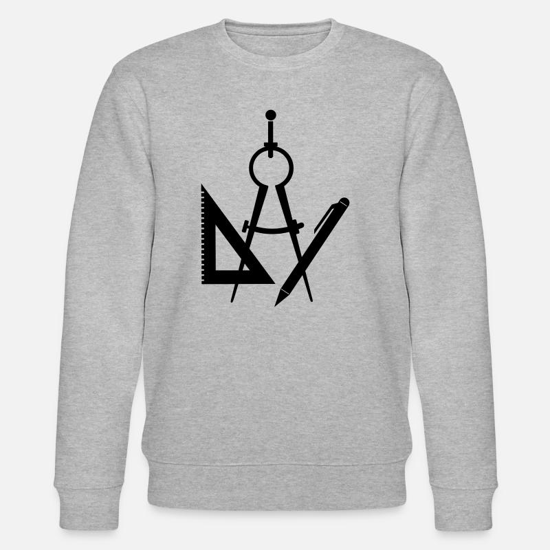 Logo de passeur d’architecte d’outils - Sweat bio CHANGER Stanley/Stella Unisexe - gris chiné