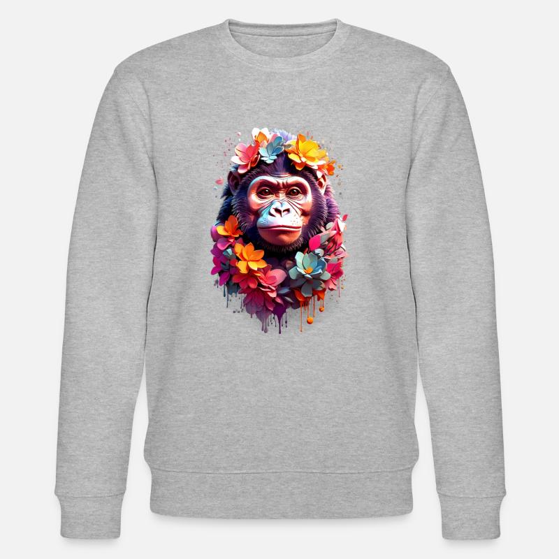 Gorilla V1 24 15 - Stanley/Stella CHANGER Unisex Organic Sweatshirt - heather grey