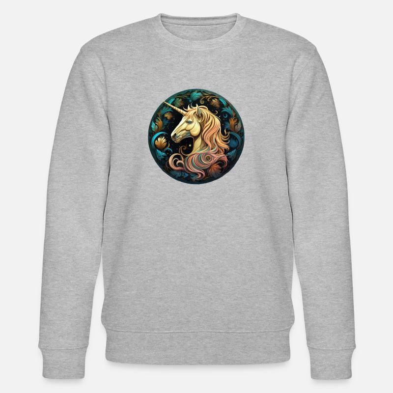 Einhorn - Stanley/Stella Unisex Bio-Sweatshirt CHANGER  - Grau meliert