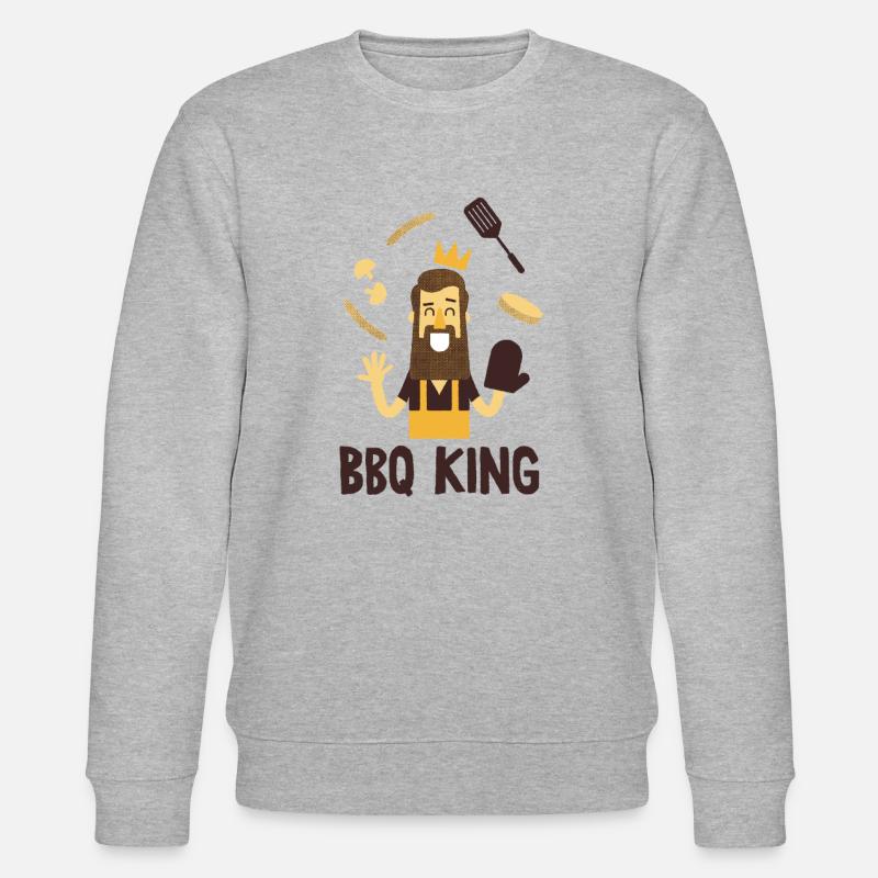 bbq king - Stanley/Stella Unisex Bio-Sweatshirt CHANGER  - Grau meliert
