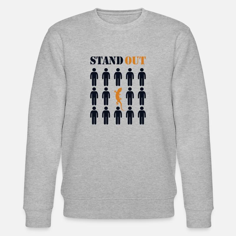 Herausragender Eidechsen-Gekkota-Schopfgecko-Experte - Stanley/Stella Unisex Bio-Sweatshirt CHANGER  - Grau meliert