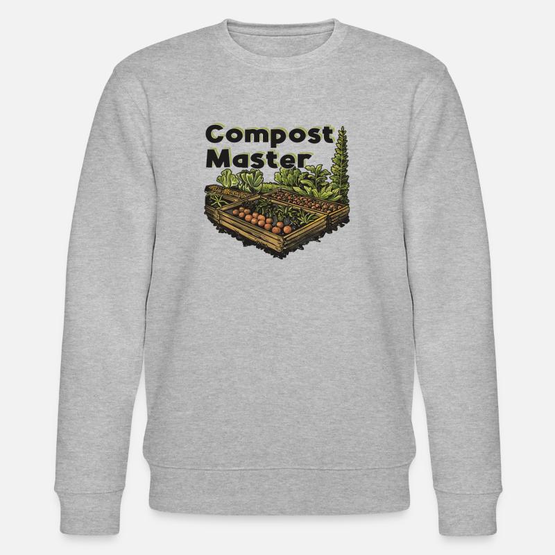 Permakultur Lebensmittel Compost - Stanley/Stella Unisex Bio-Sweatshirt CHANGER  - Grau meliert