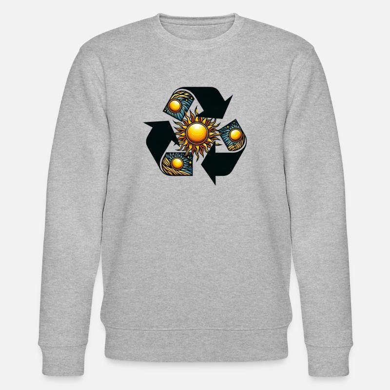 Soleil de recyclage - Sweat bio CHANGER Stanley/Stella Unisexe - gris chiné