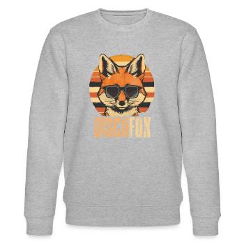 Vintage Discofox Tanzpaar Wettkampf - Stanley/Stella Unisex Bio-Sweatshirt CHANGER  - Grau meliert - Vorne - Nik (191cm) & Marisol (170cm)