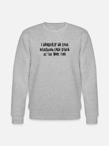 Statement lettering Overthinking - Stanley/Stella CHANGER Unisex Organic Sweatshirt - heather grey