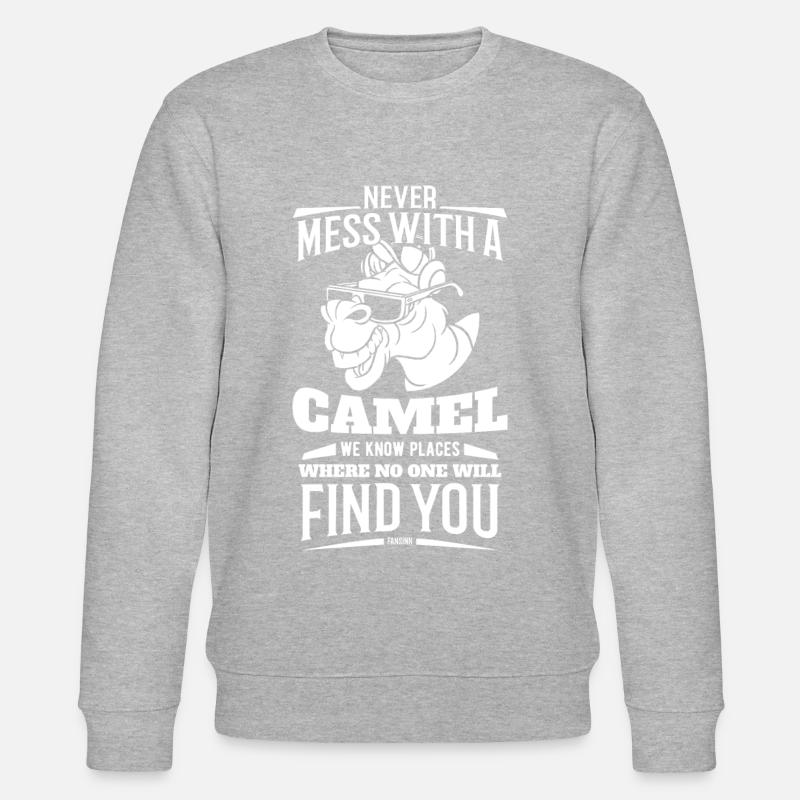 Never Mess With A Camel - Stanley/Stella CHANGER Unisex Organic Sweatshirt - heather grey