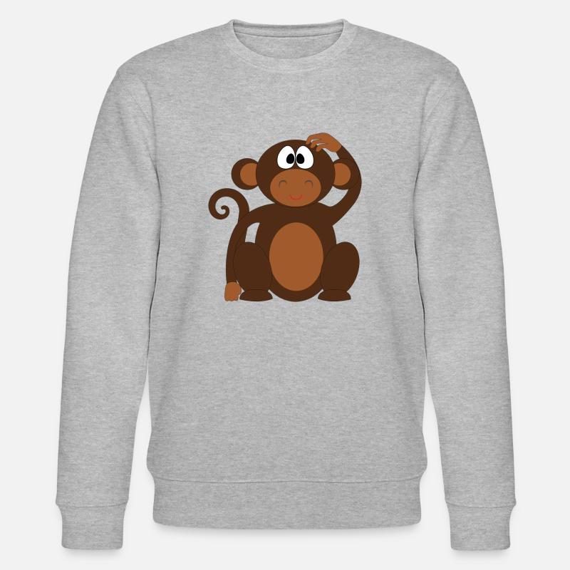 Affe - Stanley/Stella Unisex Bio-Sweatshirt CHANGER  - Grau meliert