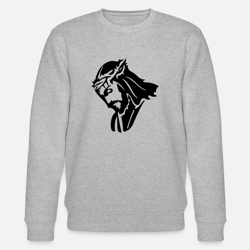 Jesus Christus - Stanley/Stella Unisex Bio-Sweatshirt CHANGER  - Grau meliert