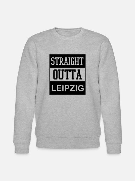 straight_outta_leipzig - Stanley/Stella Unisex Bio-Sweatshirt CHANGER  - Grau meliert
