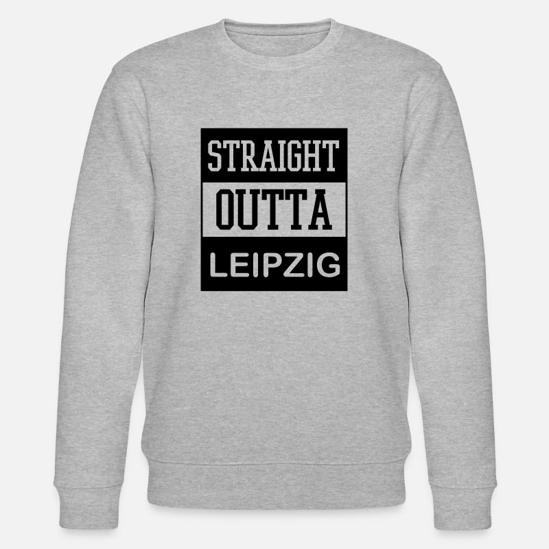 straight_outta_leipzig - Stanley/Stella Unisex Bio-Sweatshirt CHANGER  - Grau meliert