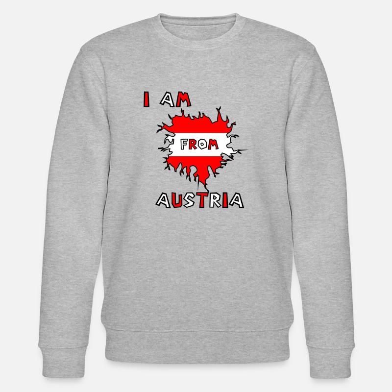 I am from Austria - Stanley/Stella Unisex Bio-Sweatshirt CHANGER  - Grau meliert