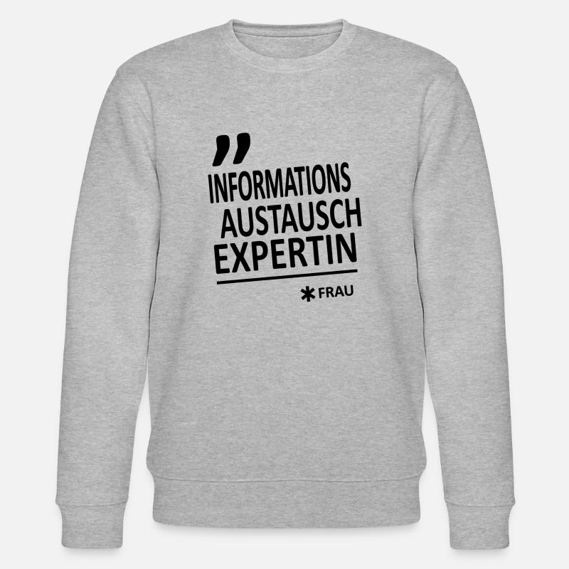 Informationsaustauschexpertin(Frau)-Version 1 - Stanley/Stella Unisex Bio-Sweatshirt CHANGER  - Grau meliert