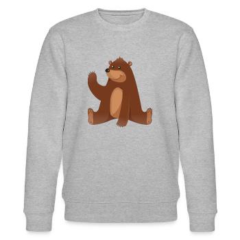 Bear - Stanley/Stella Unisex Bio-Sweatshirt CHANGER  - Grau meliert - Vorne - Nik (191cm) & Marisol (170cm)