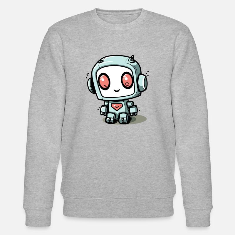Boki le petit robot - Sweat bio CHANGER Stanley/Stella Unisexe - gris chiné