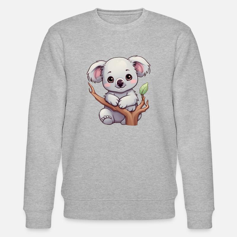 Koala Kawaii - Stanley/Stella Unisex Bio-Sweatshirt CHANGER  - Grau meliert
