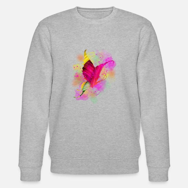 Schmetterling - Stanley/Stella Unisex Bio-Sweatshirt CHANGER  - Grau meliert