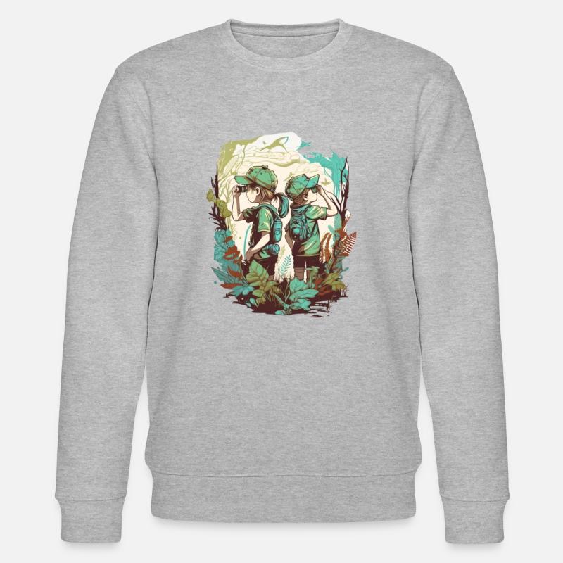 Die kleinen Entdecker - Stanley/Stella Unisex Bio-Sweatshirt CHANGER  - Grau meliert
