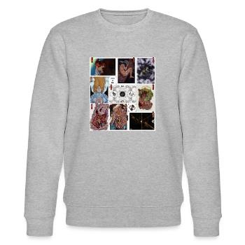 Gods of Ahr - Stanley/Stella CHANGER Unisex Organic Sweatshirt - heather grey - Front - Nik (191cm) & Marisol (170cm)