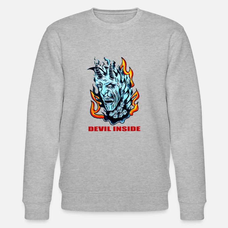 DEVIL - Stanley/Stella Unisex Bio-Sweatshirt CHANGER  - Grau meliert