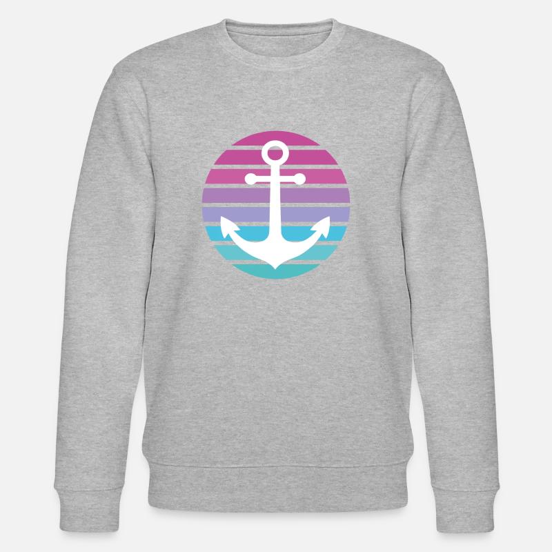 Ancre solaire rétro - Sweat bio CHANGER Stanley/Stella Unisexe - gris chiné
