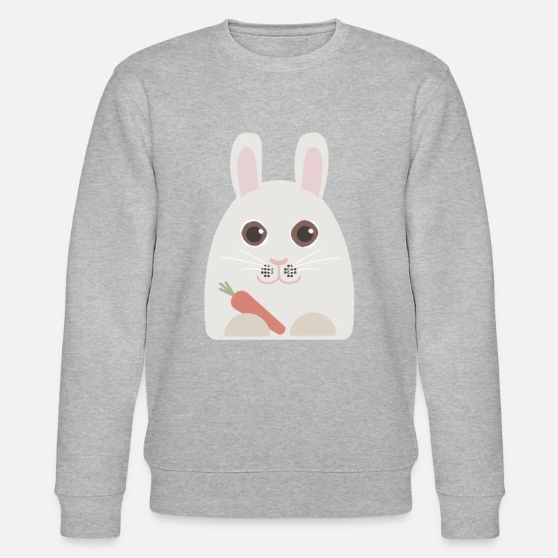 Lapin à la carotte - Sweat bio CHANGER Stanley/Stella Unisexe - gris chiné