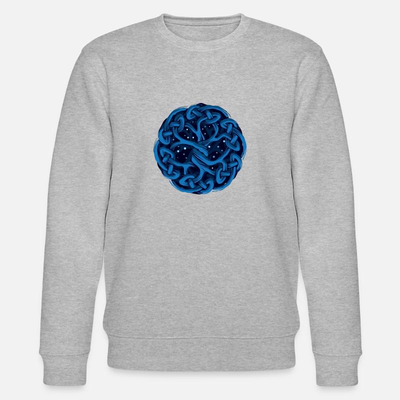 Keltischer Baum, blau - Stanley/Stella Unisex Bio-Sweatshirt CHANGER  - Grau meliert