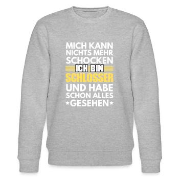 Nicht schockbarer Schlosser - Stanley/Stella Unisex Bio-Sweatshirt CHANGER  - Grau meliert - Vorne - Nik (191cm) & Marisol (170cm)