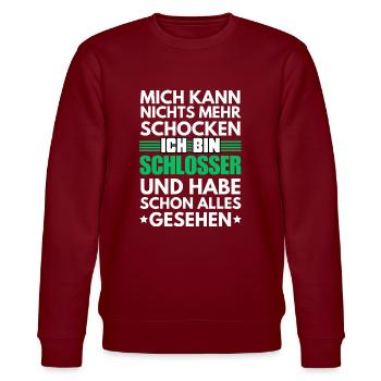 Non-shockable lock - Stanley/Stella CHANGER Unisex Organic Sweatshirt - burgundy - Front - Nik (191cm) & Marisol (170cm)