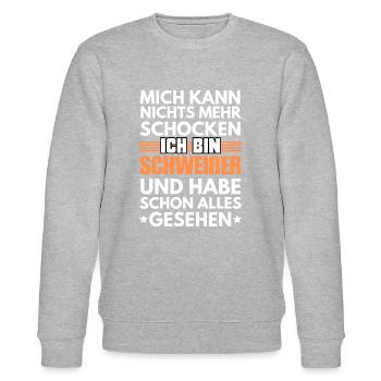 Nicht schockbarer Schweißer - Stanley/Stella Unisex Bio-Sweatshirt CHANGER  - Grau meliert - Vorne - Nik (191cm) & Marisol (170cm)