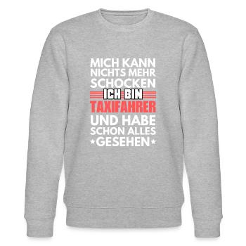 Unshockable taxi driver - Stanley/Stella CHANGER Unisex Organic Sweatshirt - heather grey - Front - Nik (191cm) & Marisol (170cm)