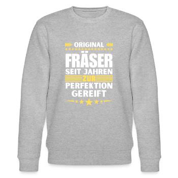 Milling cutters matured to perfection - Stanley/Stella CHANGER Unisex Organic Sweatshirt - heather grey - Front - Nik (191cm) & Marisol (170cm)