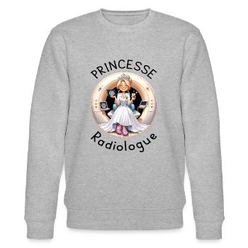 Princesse Radiologue Femme Radiologie - Sweat bio CHANGER Stanley/Stella Unisexe - gris chiné - Devant - Nik (191cm) & Marisol (170cm)