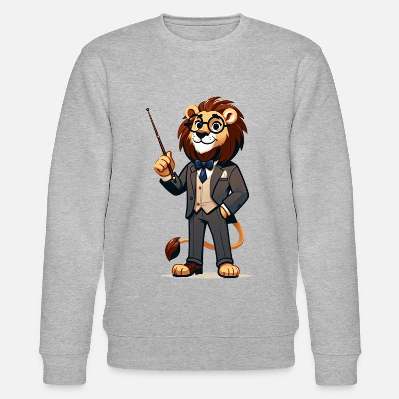 Professeur de lion mignon - Sweat bio CHANGER Stanley/Stella Unisexe - gris chiné