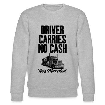 Driver Wears None - Stanley/Stella CHANGER Unisex Organic Sweatshirt - heather grey - Front - Nik (191cm) & Marisol (170cm)