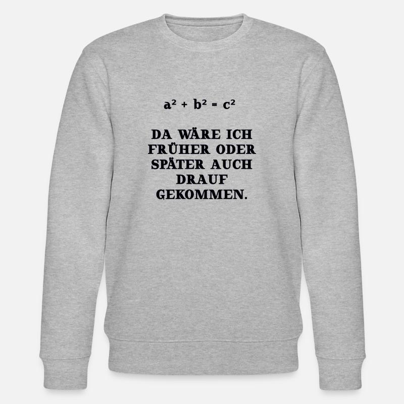 math drôle idée cadeau Pythagore - Sweat bio CHANGER Stanley/Stella Unisexe - gris chiné