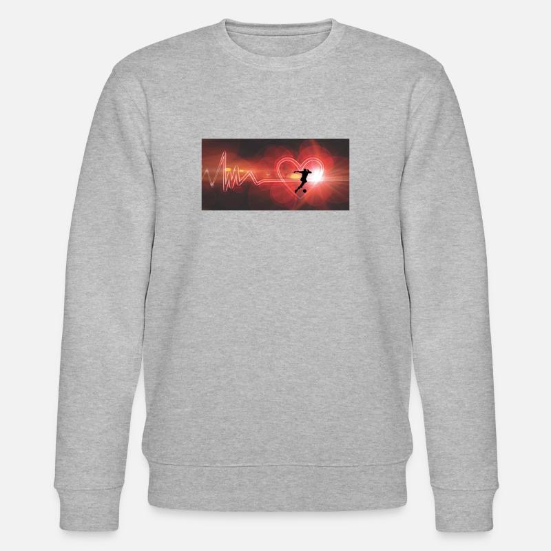 Fussball liebe - Stanley/Stella Unisex Bio-Sweatshirt CHANGER  - Grau meliert