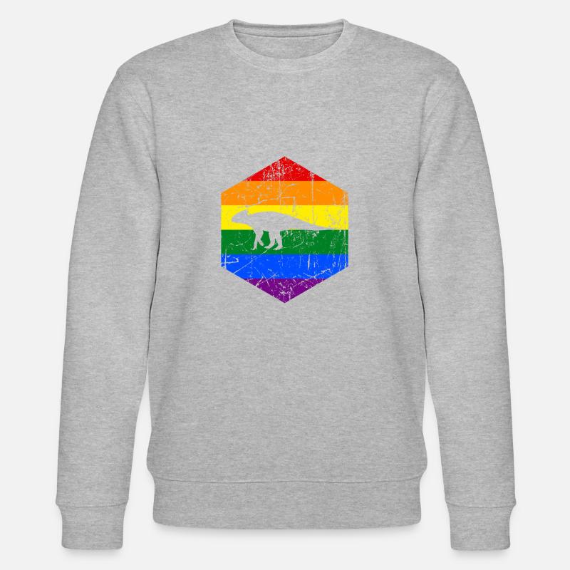 Pride Tsintaosaurus - Sweat bio CHANGER Stanley/Stella Unisexe - gris chiné