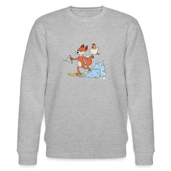 KOT UND GOUPI - Stanley/Stella Unisex Bio-Sweatshirt CHANGER  - Grau meliert - Vorne - Nik (191cm) & Marisol (170cm)