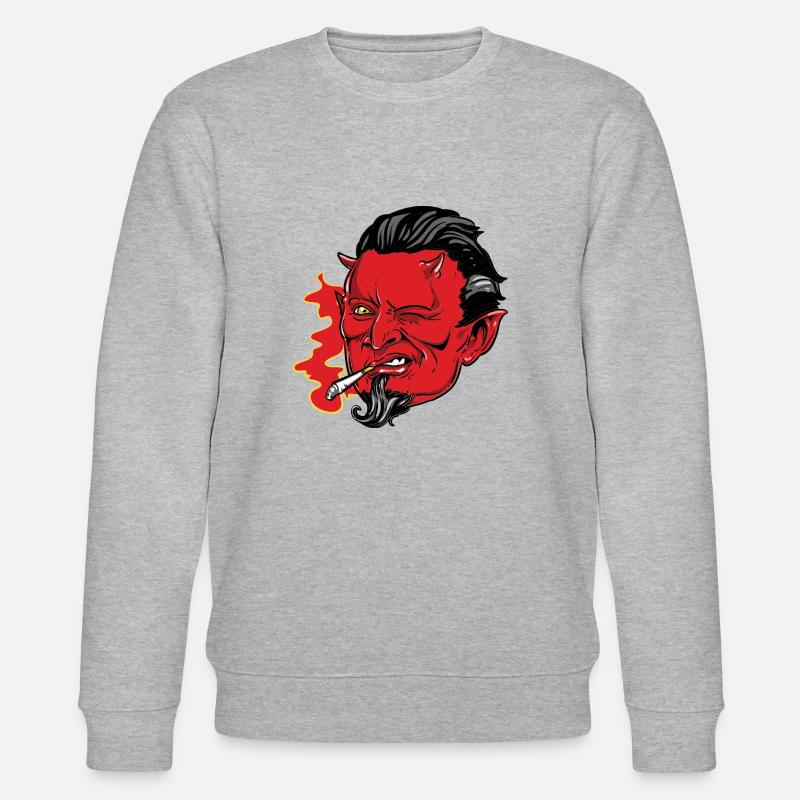 Evil Devil - Stanley/Stella CHANGER Unisex Organic Sweatshirt - heather grey