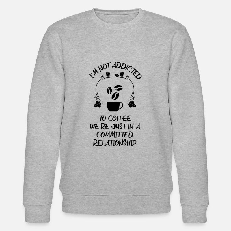 Kaffee Espresso Käffchen - Stanley/Stella Unisex Bio-Sweatshirt CHANGER  - Grau meliert